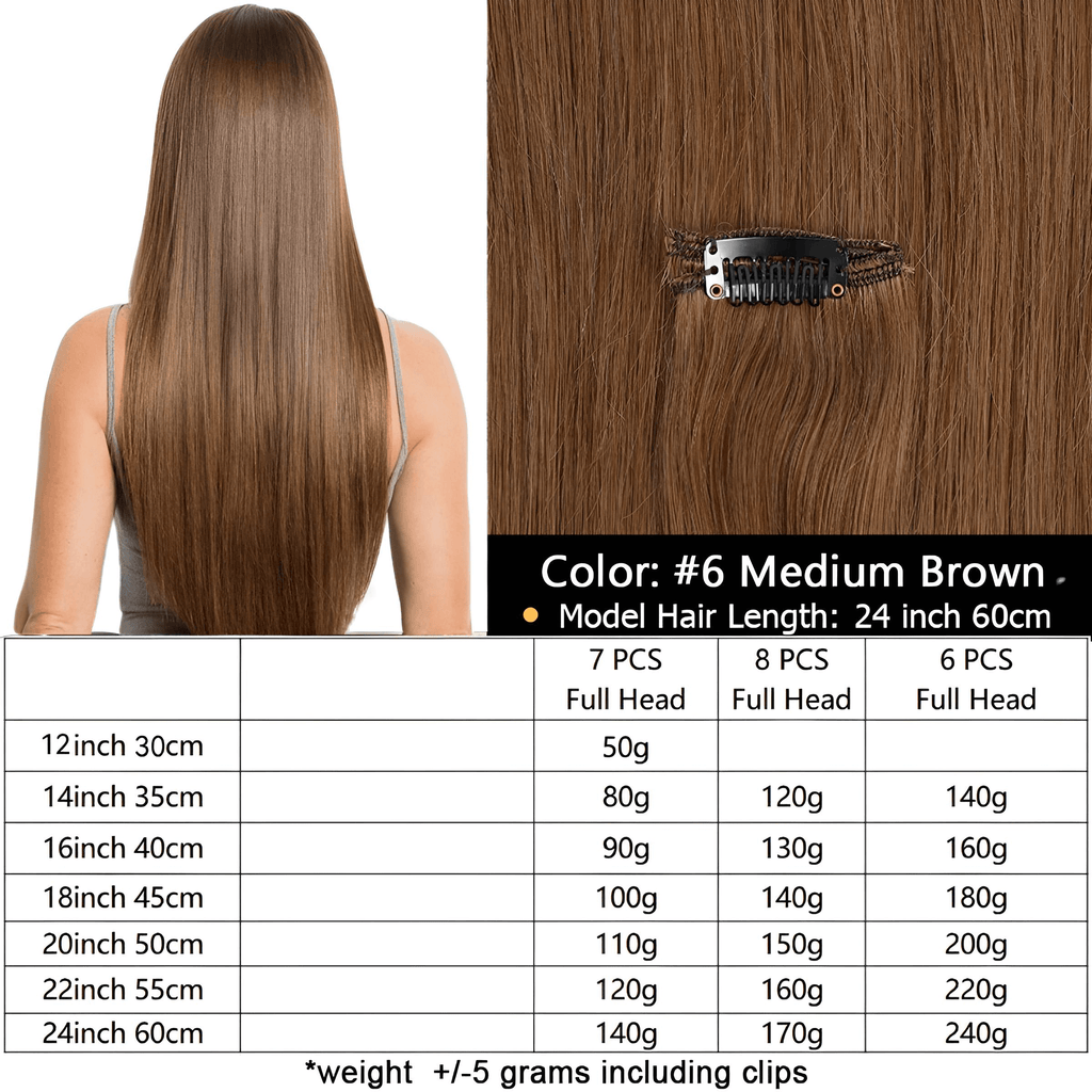 Get luscious locks with our Clip In Real Human Hair Extensions! Shop at Drestiny and enjoy free color matching, free shipping, and tax covered. Save up to 50% off!