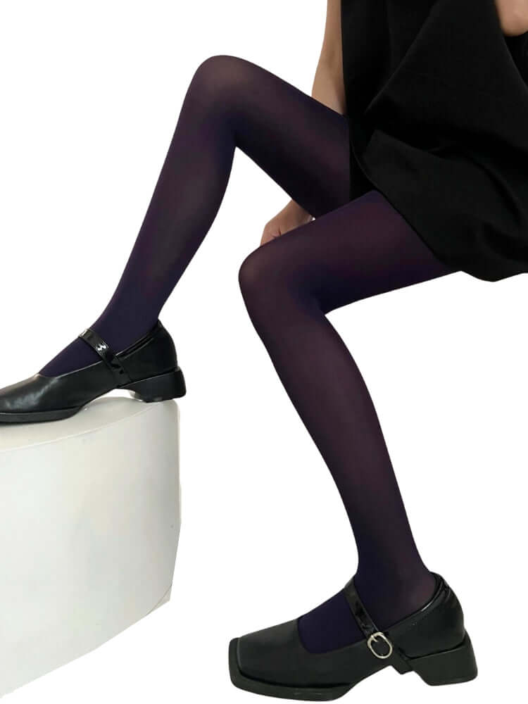 Colored Dark Purple Pantyhose Tights For Women