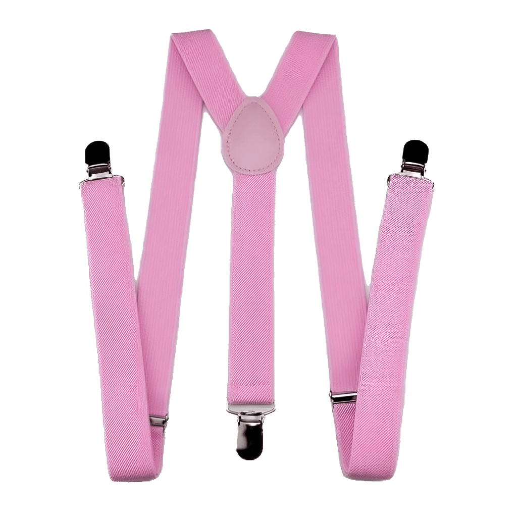 Pink Colored Suspenders For Men