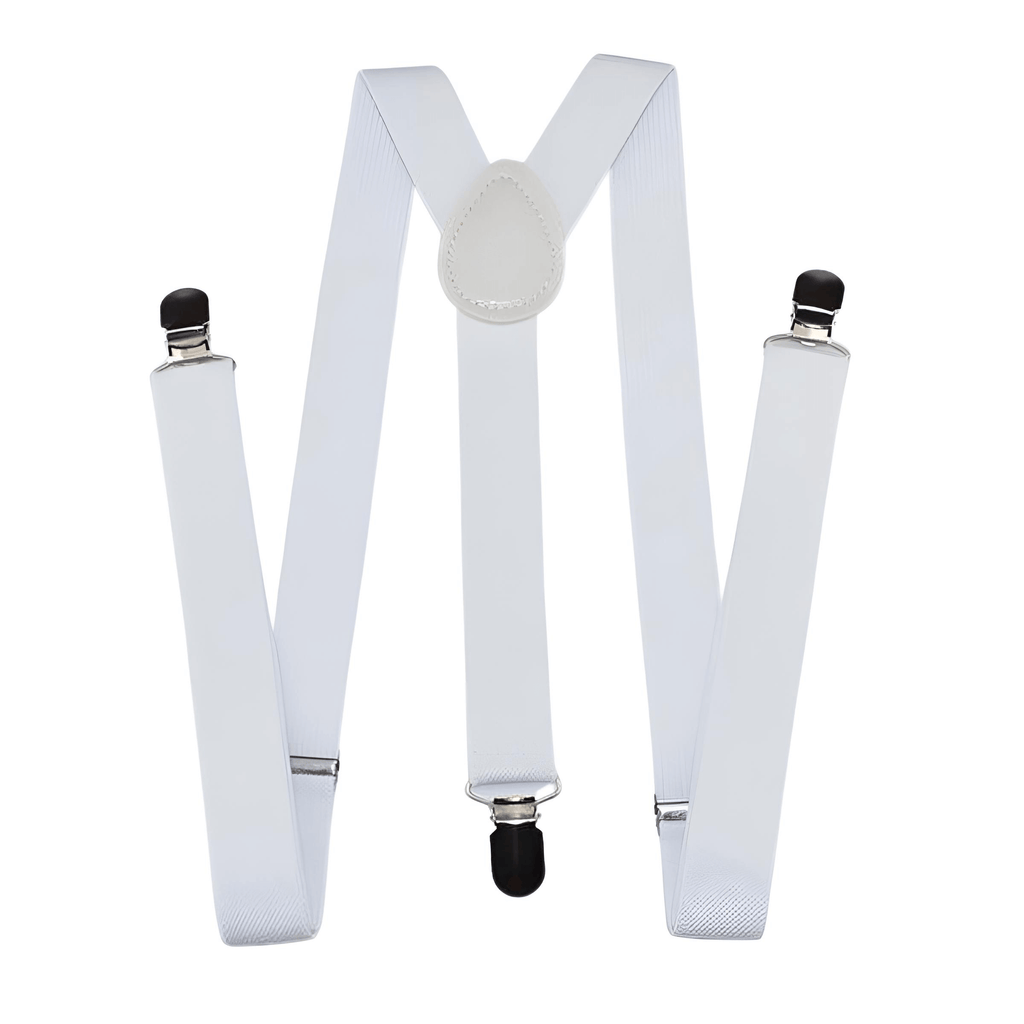 White Suspenders For Men