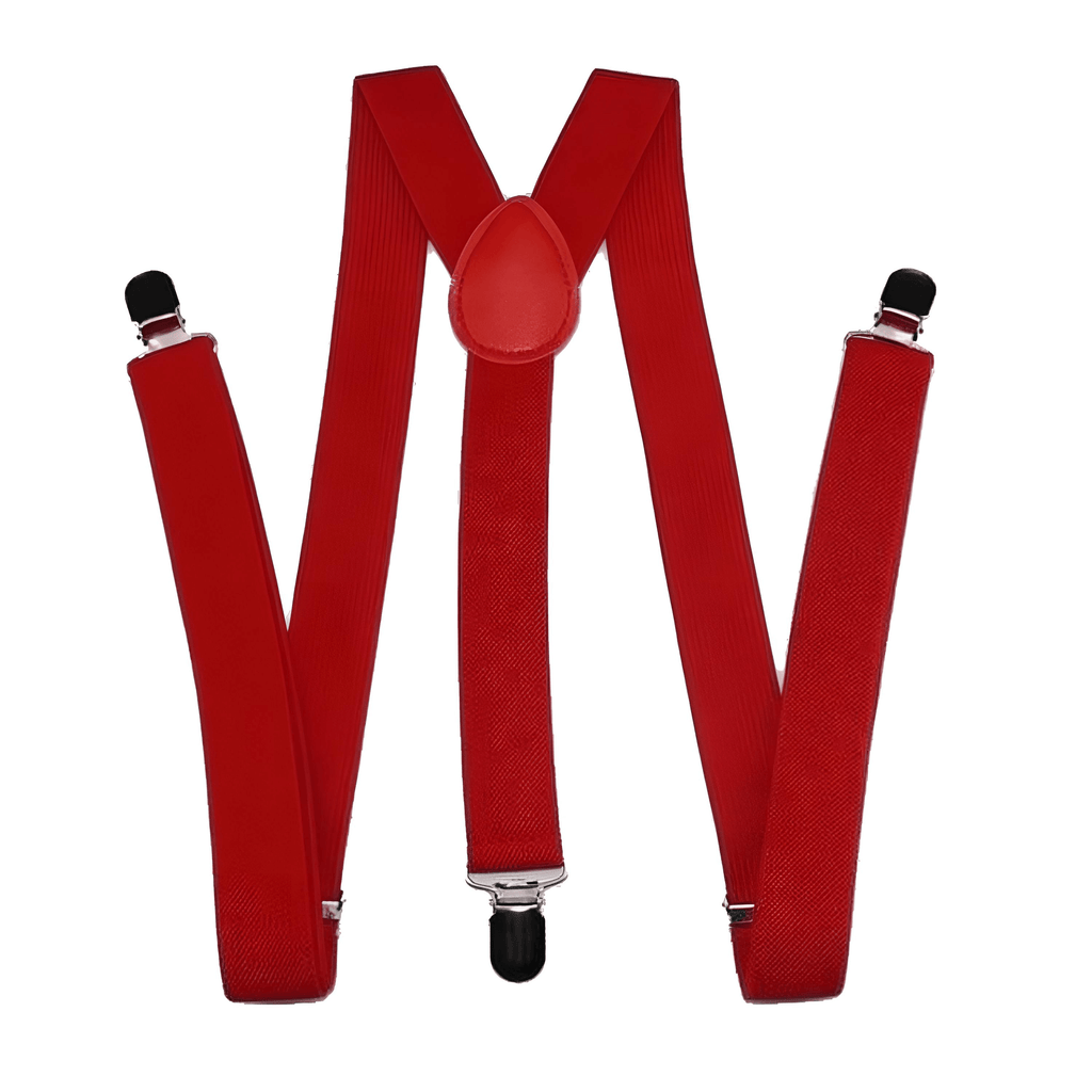 Red Colored Suspenders For Men