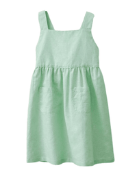 Thumbnail for Cotton And Linen Girl's Sleeveless Suspender Dress With Adjustable Shoulder Straps -, Dress , Drestiny , Australia, Canada, Dresses, Girls, Green, Midi Dresses, New Zealand, Sleeveless, TD, United Kingdom, United States, White , Drestiny , www.shopdrestiny.com