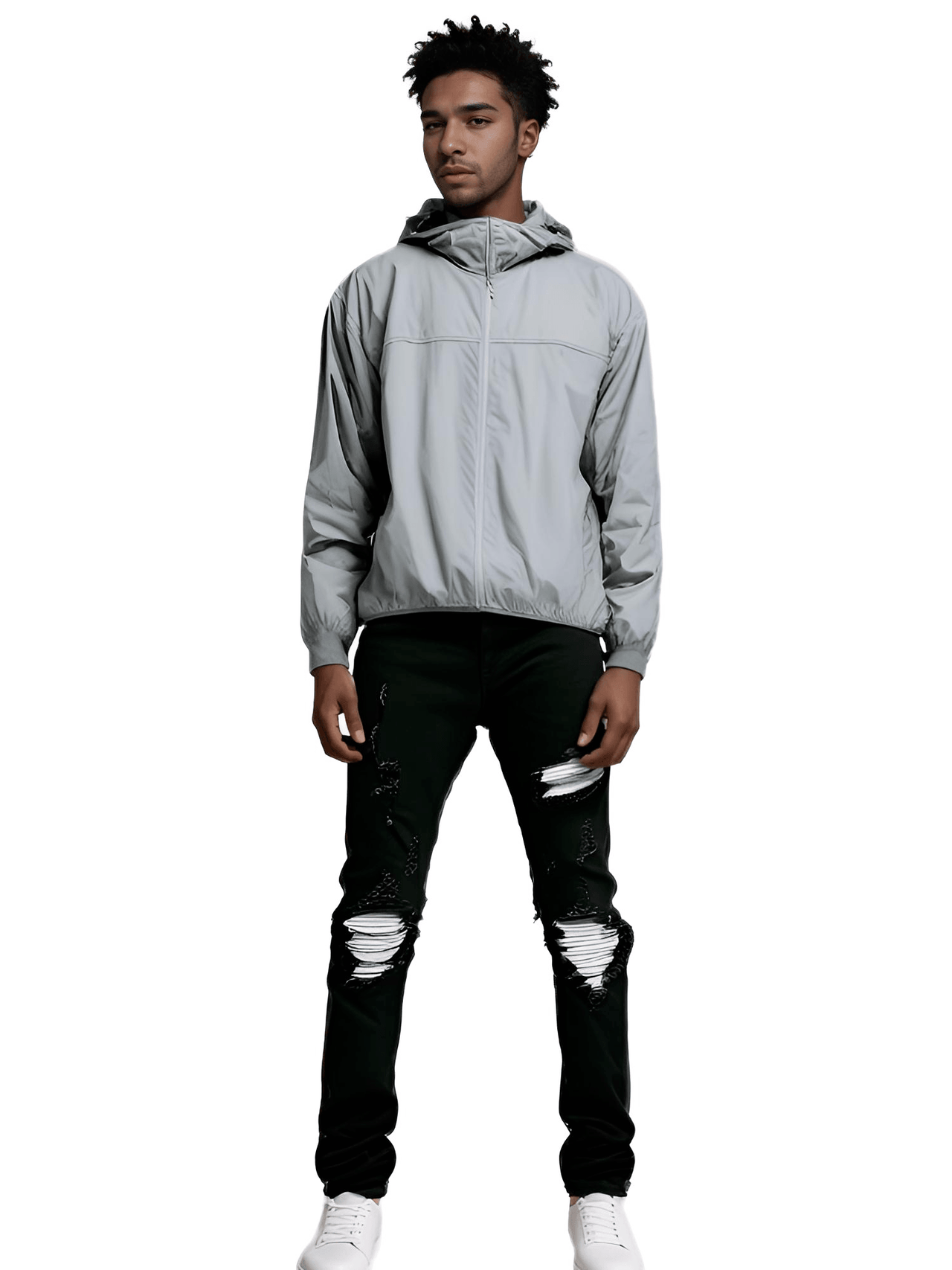 Cracked Silver Leather Patch Ripped Black Jeans Men's Streetwear Denim -, Jeans , Drestiny , 28, 29, 30, 31, 32, 33, 34, 36, 38, 40, Australia, Black, Casual Pants, FR, Jeans, New Zealand, Skinny Jeans, United Kingdom, United States , Drestiny , www.shopdrestiny.com