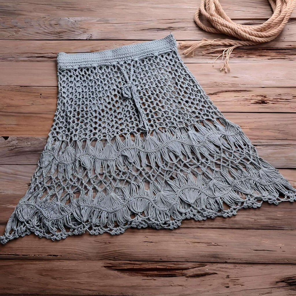 Lake Green Crochet Skirt 