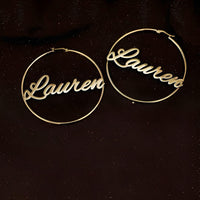 Thumbnail for Custom Earrings Personalized Name Hoop Earrings For Women -, Earrings , Drestiny , Australia, Canada, Earrings, Gender_Women, Gold, New Zealand, Rose Gold, Silver, United Kingdom, United States , Drestiny , www.shopdrestiny.com