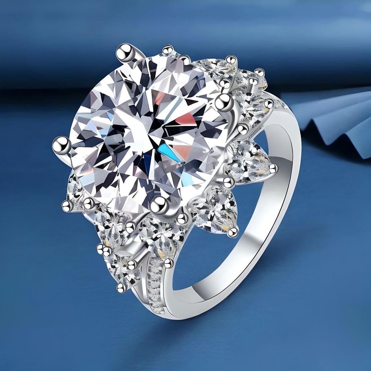 D Color 3CT & 10CT Moissanite Ring For Women Diamond Rings with GRA -, Rings , Drestiny , 4, 4.5, 5, 5.5, 6, 6.5, 7, 7.5, 8, 8.5, 9, Australia, Canada, Green, Rings, Silver, United Kingdom, United States, White , Drestiny , www.shopdrestiny.com
