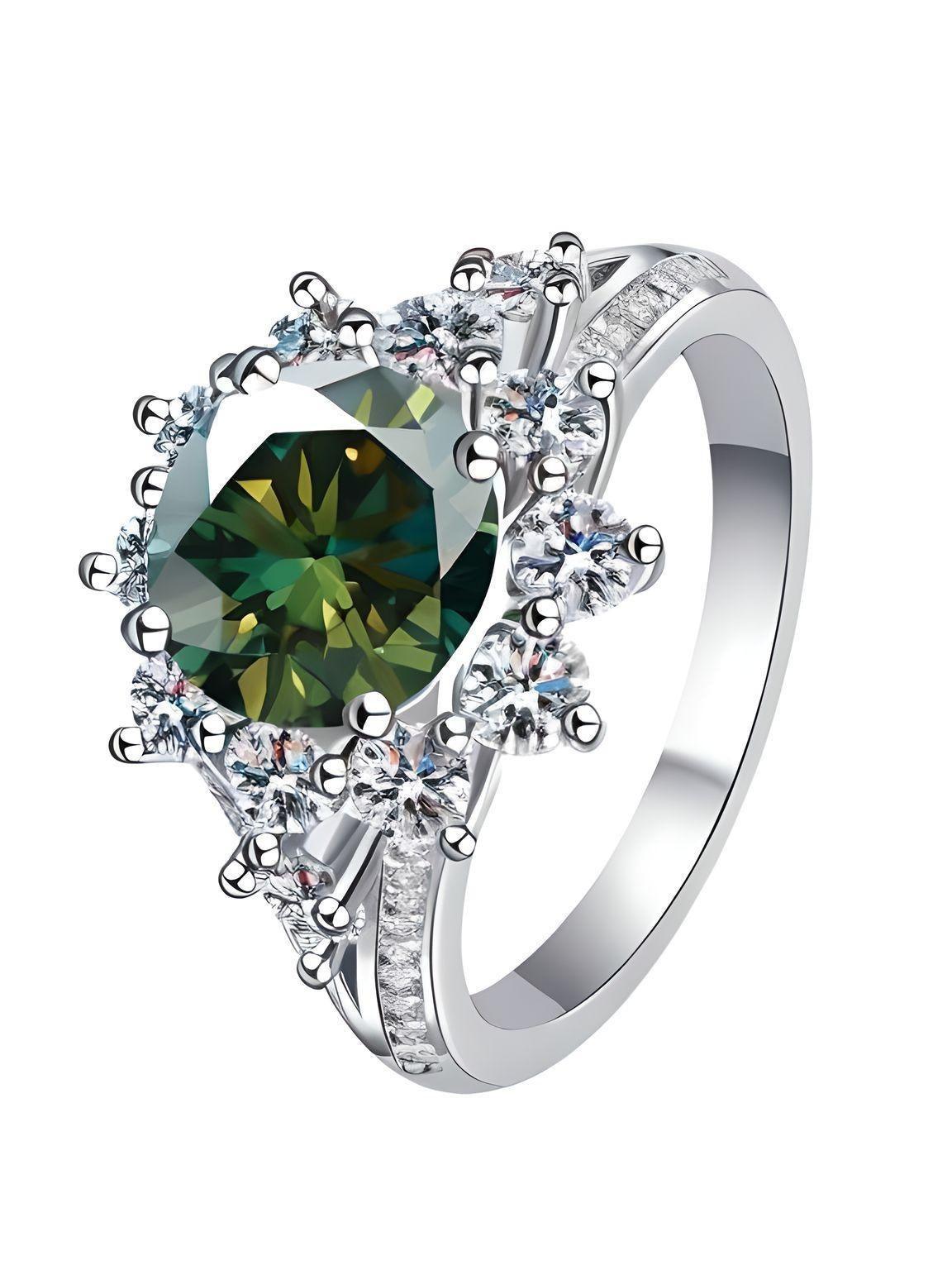 D Color 3CT & 10CT Moissanite Ring For Women Diamond Rings with GRA -, Rings , Drestiny , 4, 4.5, 5, 5.5, 6, 6.5, 7, 7.5, 8, 8.5, 9, Australia, Canada, Green, Rings, Silver, United Kingdom, United States, White , Drestiny , www.shopdrestiny.com