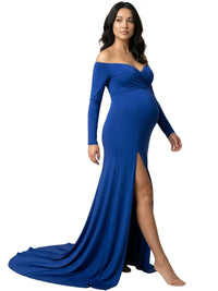 Thumbnail for Off Shoulder Maternity Dress For Photo Shoots