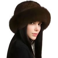 Thumbnail for Genuine Real Natural Knitted Mink Fur Hat Cap Luxury Women's Knit Fashion Winter Headwear Warm Real Fox Fur Hats -, Hats , Drestiny , Australia, Black, Brown, Canada, Dark Brown, Grey, Hats, Light Brown, Light Grey, New Zealand, Pink, Silver, Tan, United Kingdom, United States, White, Wine Red , Drestiny , www.shopdrestiny.com