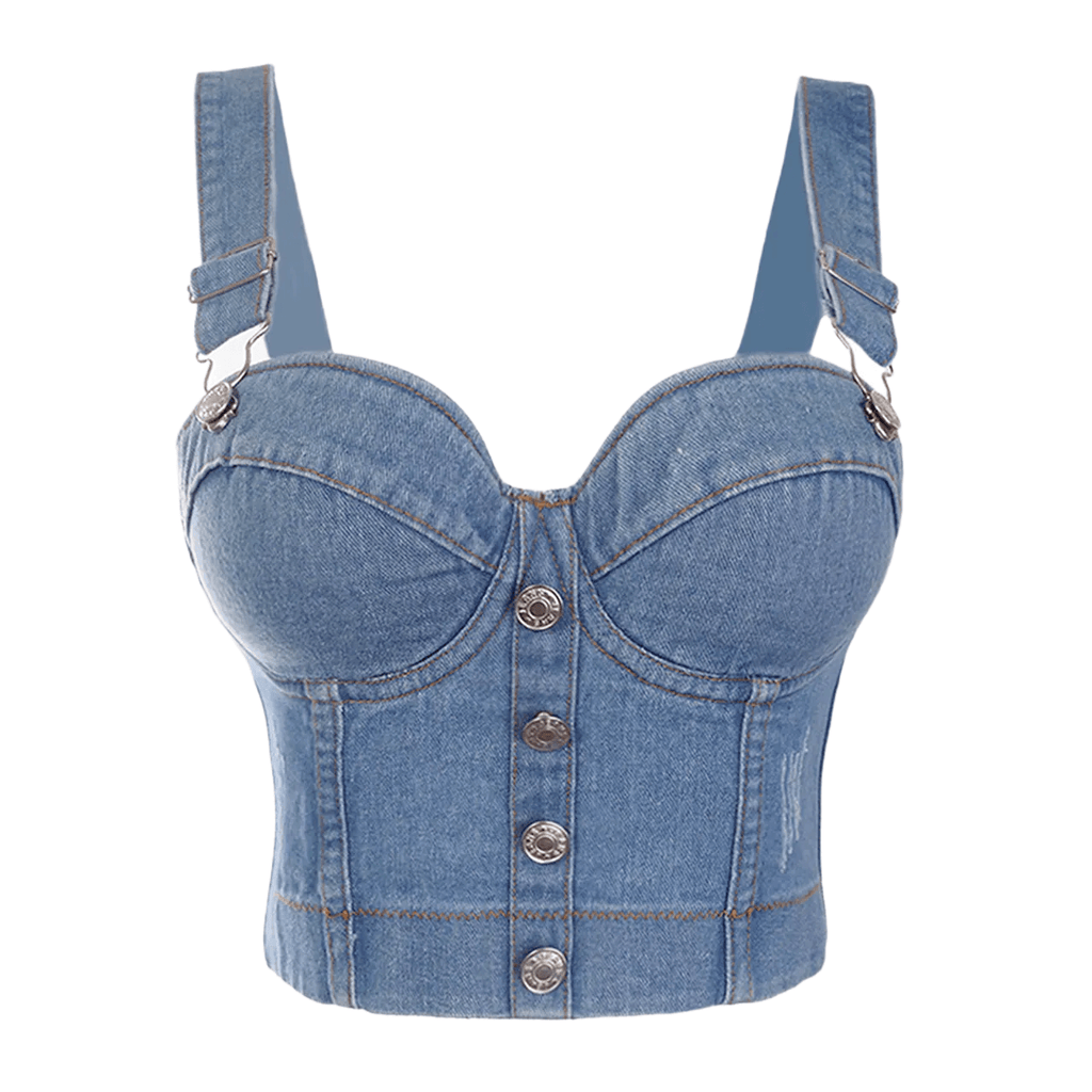 Shop Drestiny for trendy Women's Denim Bustier Crop Tops! Enjoy free shipping and let us cover the taxes. Save up to 50% off now!
