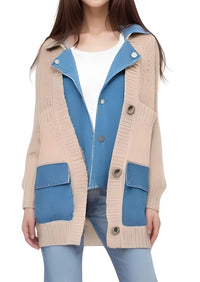 Thumbnail for Denim Patchwork Knitted Sweaters Women Single Breasted Loose Irregular Cardigan Female Clothing Autumn Winter, Drestiny, Denim Patchwork Sweater, Denim Sweater Women, Denim Shirt Cardigan, Denim Jacket Cardigan, One Size, Light Grey, Brown, Black, Dark Grey, Khaki, Sweaters, Cardigans, Long Sleeves, United States, USA, Canada, Australia, New Zealand, United Kingdom, Blue, UK, Shopdrestiny.com
