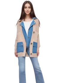 Thumbnail for Denim Patchwork Knitted Sweaters Women Single Breasted Loose Irregular Cardigan Female Clothing Autumn Winter, Drestiny, Denim Patchwork Sweater, Denim Sweater Women, Denim Shirt Cardigan, Denim Jacket Cardigan, One Size, Light Grey, Brown, Black, Dark Grey, Khaki, Sweaters, Cardigans, Long Sleeves, United States, USA, Canada, Australia, New Zealand, United Kingdom, Blue, UK, Shopdrestiny.com