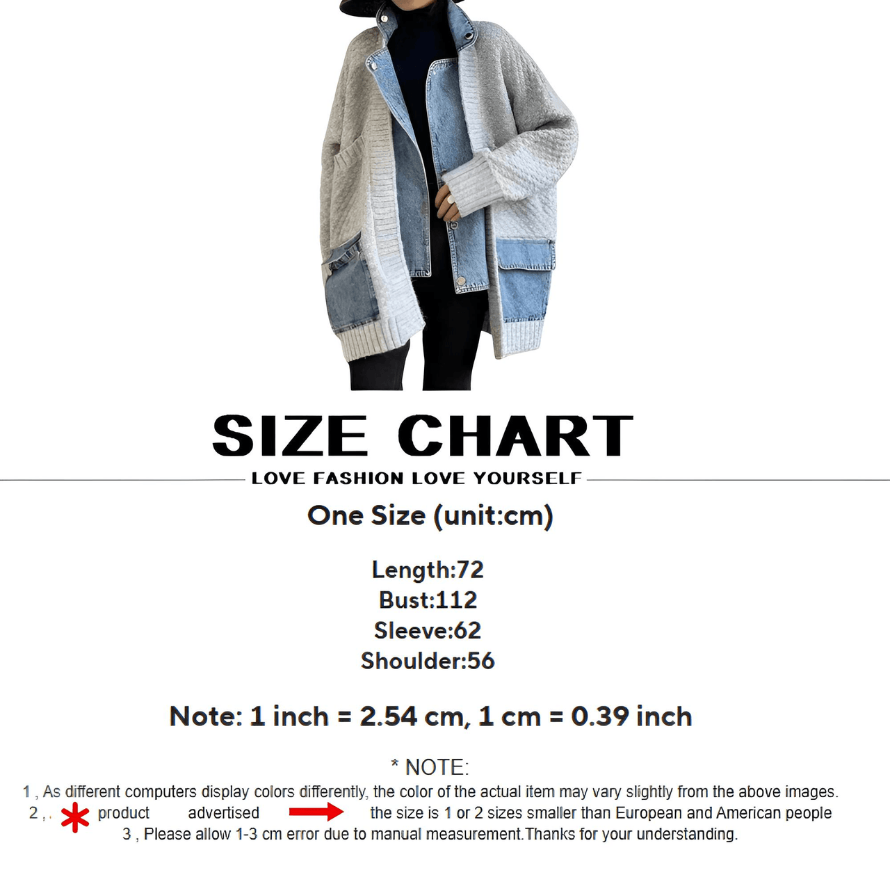 Denim Patchwork Knitted Sweaters Women Single Breasted Loose Irregular Cardigan Female Clothing Autumn Winter, Drestiny, Denim Patchwork Sweater, Denim Sweater Women, Denim Shirt Cardigan, Denim Jacket Cardigan, One Size, Light Grey, Brown, Black, Dark Grey, Khaki, Sweaters, Cardigans, Long Sleeves, United States, USA, Canada, Australia, New Zealand, United Kingdom, Blue, UK, Shopdrestiny.com