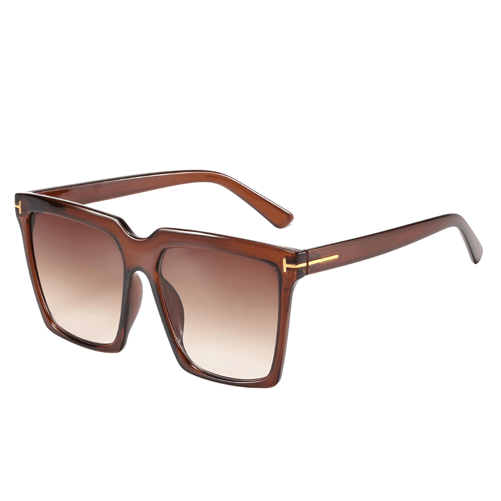 Designer Luxury Women's Fashion Brown Square Sunglasses