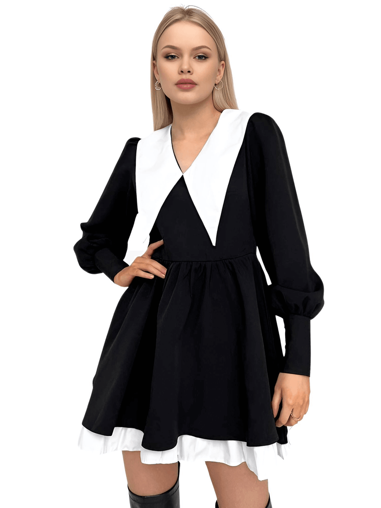 Elegant black dress with a doll collar for women. Shop Drestiny now and enjoy free shipping! We'll even cover the tax. Seen on FOX/NBC/CBS. Save up to 50% for a limited time!