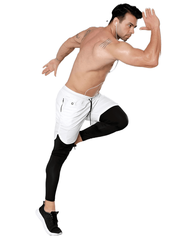 Double Layer Quick Drying Compression Tights & Shorts For Men