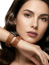Thumbnail for Double Tour Leather Strap Apple Watch