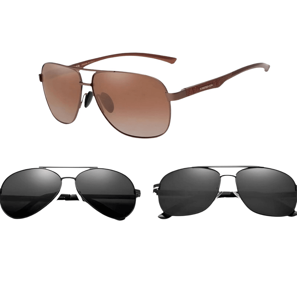 3 Pairs of Men's Polarized Mirror Lenses With 100% UV Protection