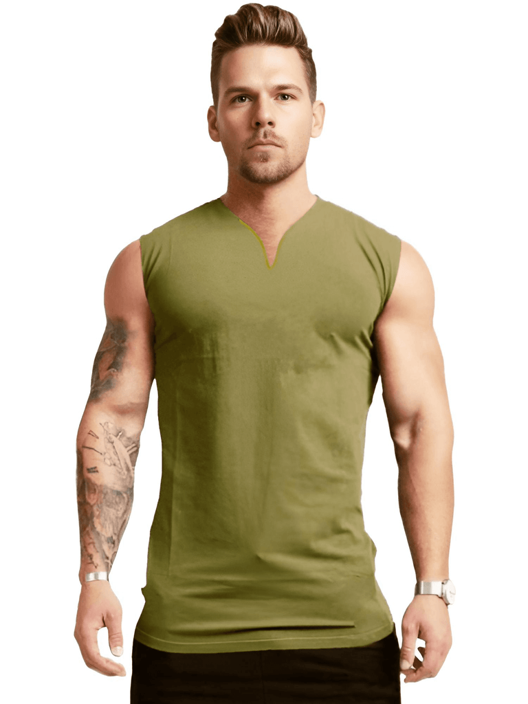 Drestiny-Army Green-Sleeveless Shirt Men's Fashion