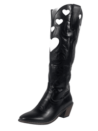 Thumbnail for Knee High Heart Shape Cowboy Boots For Women - In 8 Colors! -, Boots , Drestiny , 10, 10.5, 7.5, 8.5, 9, 9.5, Australia, Beige, Black, Boots, Brown, FR, Pink, Purple, Red, Teal, United Kingdom, United States, White, Yellow , Drestiny , www.shopdrestiny.com