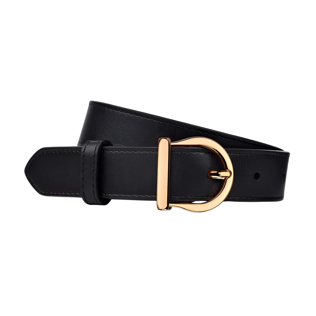 Drestiny-Black-Skinny Leather Belt