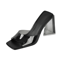 Thumbnail for Square Toe Block Heel Sandals -, Shoes , Drestiny , 10, 11, 12, 13, 14, 15, 6, 7, 8, 9, 9.5, Australia, Black, Blue, Green, Heels, Lime, Orange, Red, Sandals, United Kingdom, United States, White, Yellow , Drestiny , www.shopdrestiny.com