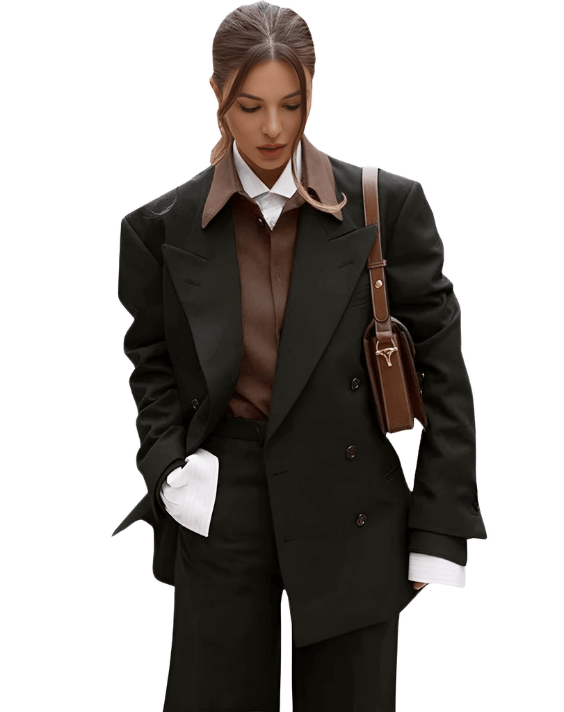 Elevate your professional look with this chic women's black suit set at Drestiny. Enjoy free shipping and tax coverage, plus up to 50% off!