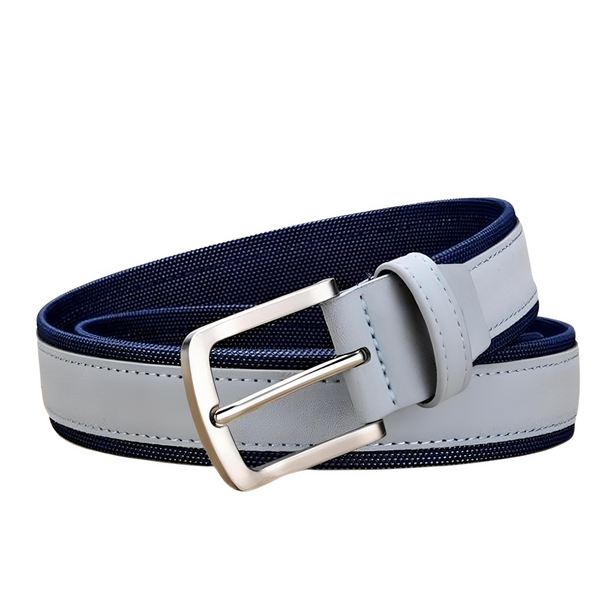 Drestiny-Blue-Men's Suede Leather Belt With Oxford Strap