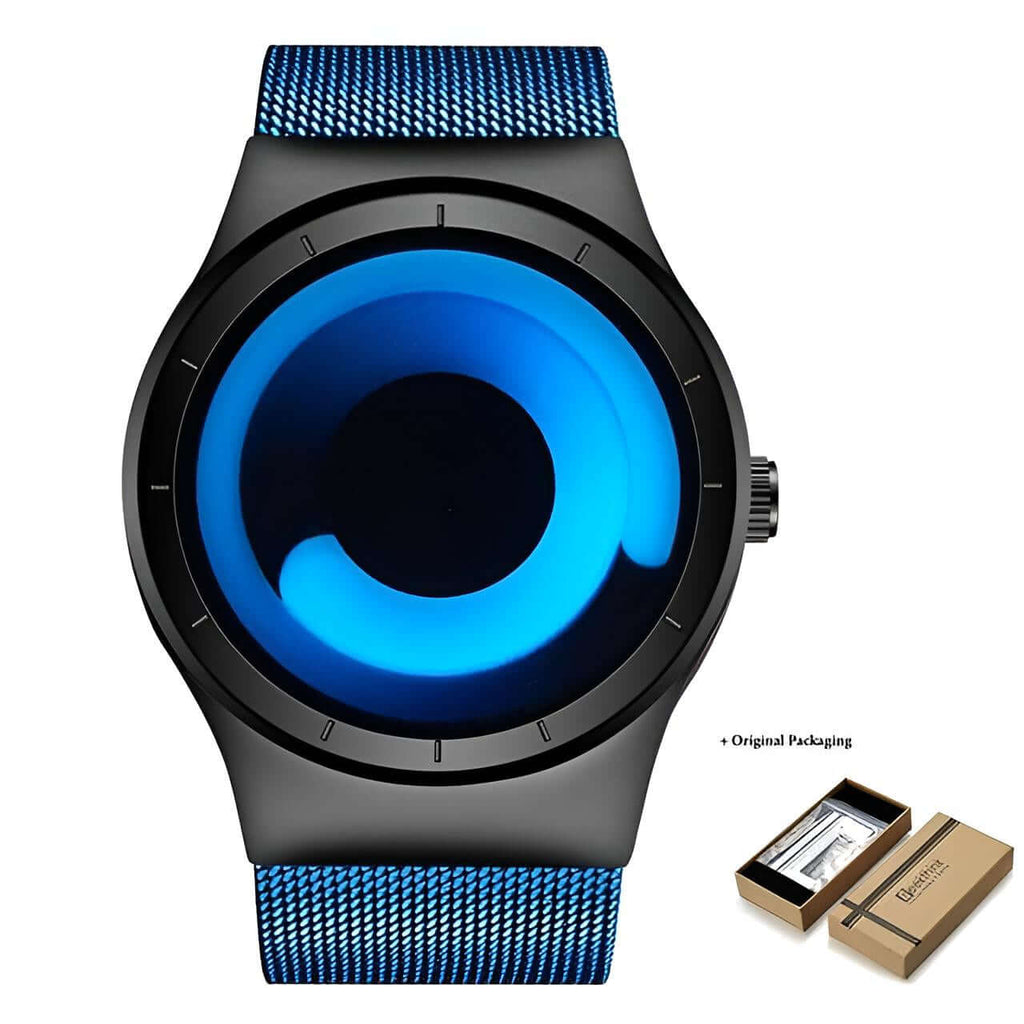 Drestiny-Blue Creative Quartz Watch With Box