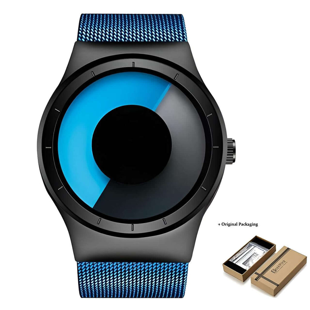 Drestiny-Blue Quartz Watch With Box