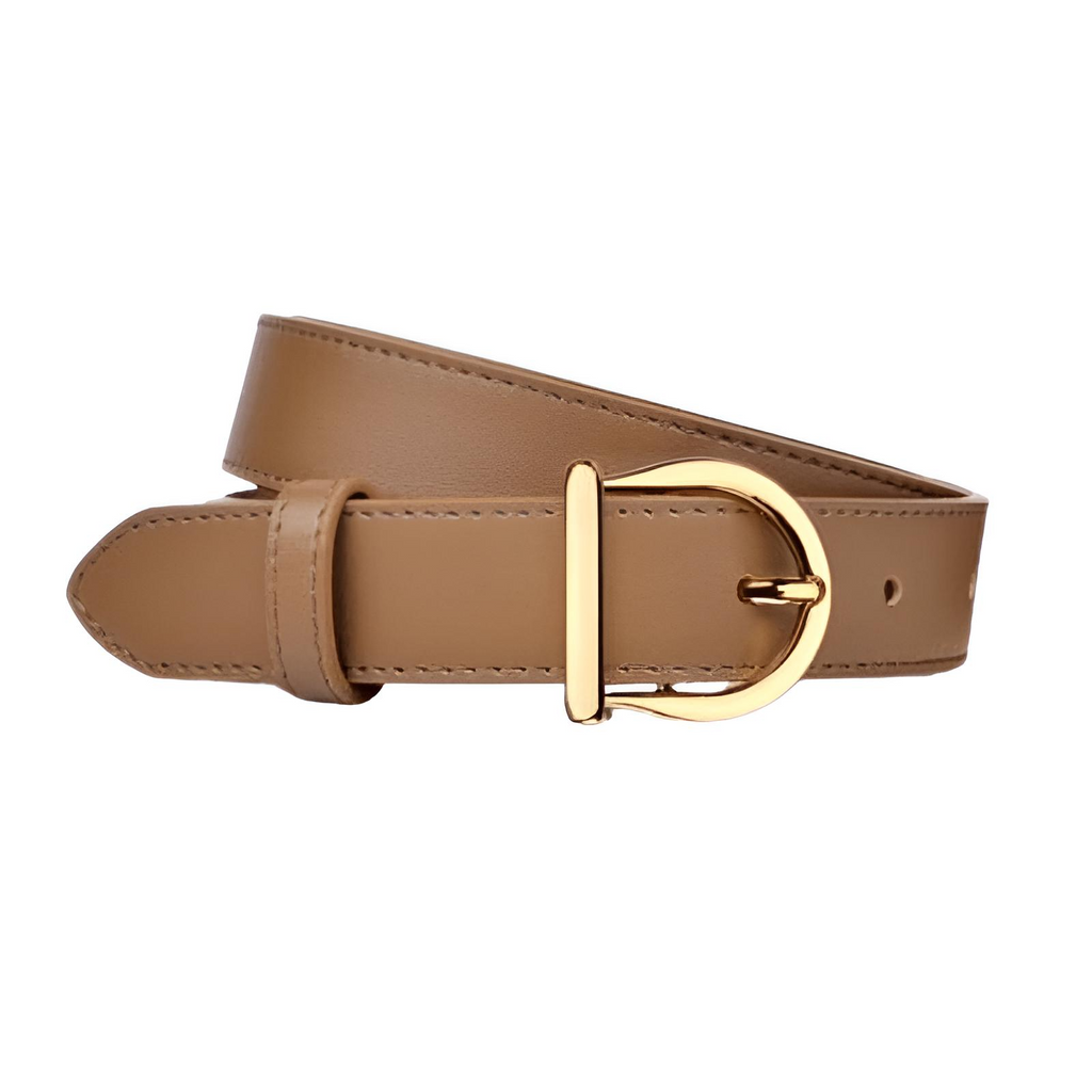 Drestiny-Brown-Skinny Leather Belt