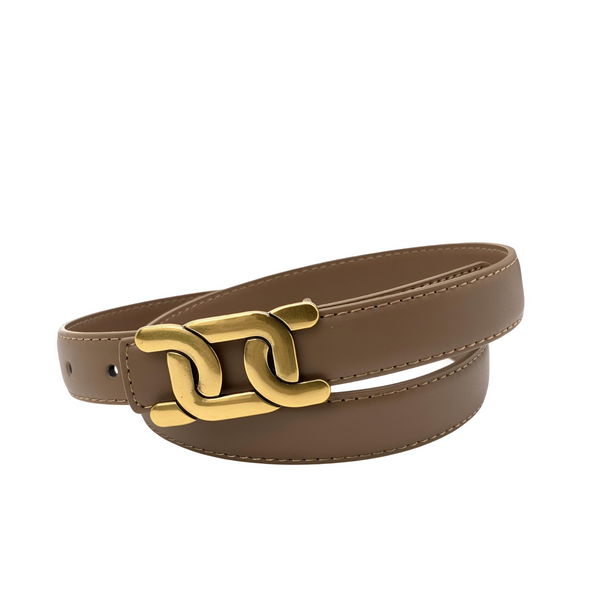 Drestiny-Brown Leather Belt For Women