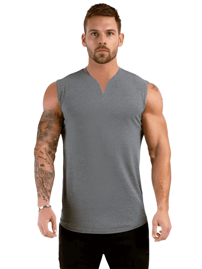 Drestiny-Grey-Sleeveless Shirt Men's Fashion