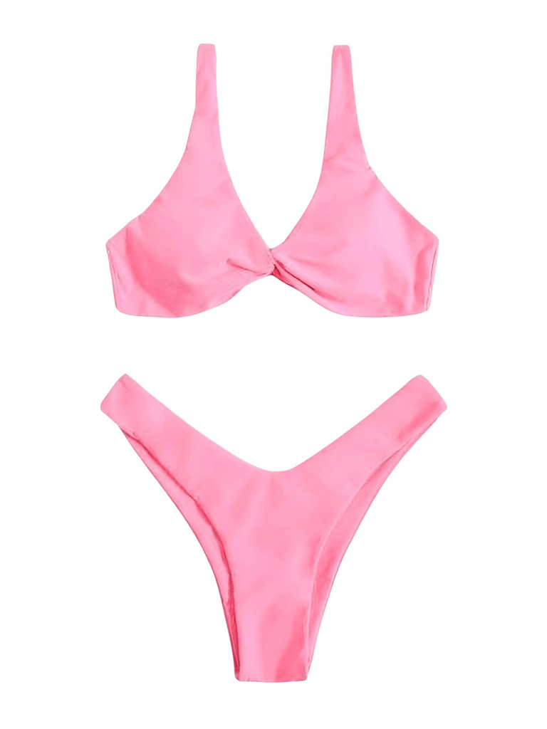 Drestiny-Deep Pink High Cut Bikini Set