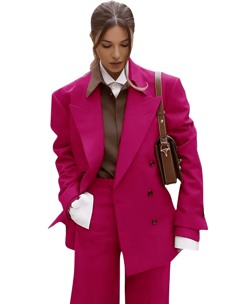 Elevate your professional look with this chic women's dark pink  suit set at Drestiny. Enjoy free shipping and tax coverage, plus up to 50% off!