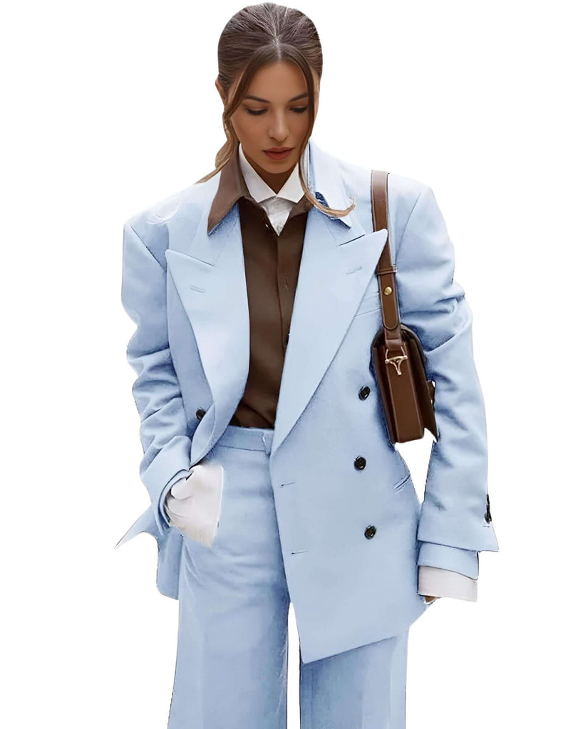 Elevate your professional look with this chic women's light blue suit set at Drestiny. Enjoy free shipping and tax coverage, plus up to 50% off!