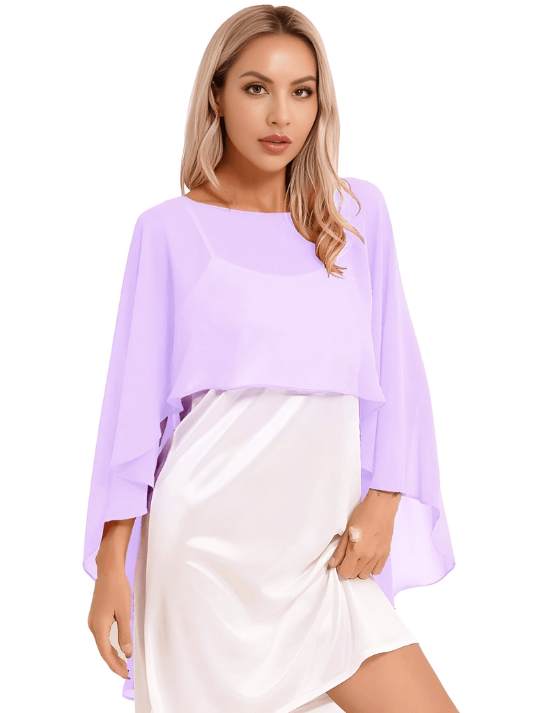 Soft Lightweight Chiffon High Low Purple Shawls for Women. Shop Drestiny for Free Shipping + Tax Covered! Save up to 50% off for a Limited Time.