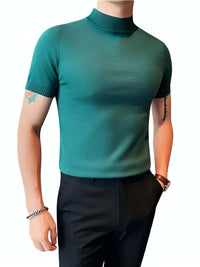Thumbnail for Short Sleeve Men's Mock Neck Shirt -, Turtlenecks , Drestiny , 4XL, Australia, Black, Blue, Bright Blue, Brown, Casual Shirts, Dark Blue, Dark Green, Dark Grey, Dress Shirts, FR, L, M, Navy, New Zealand, Red, Short Sleeves, T-Shirts, Tan, Turtlenecks, United Kingdom, United States, White, XL, XXL, XXXL, Yellow , Drestiny , www.shopdrestiny.com