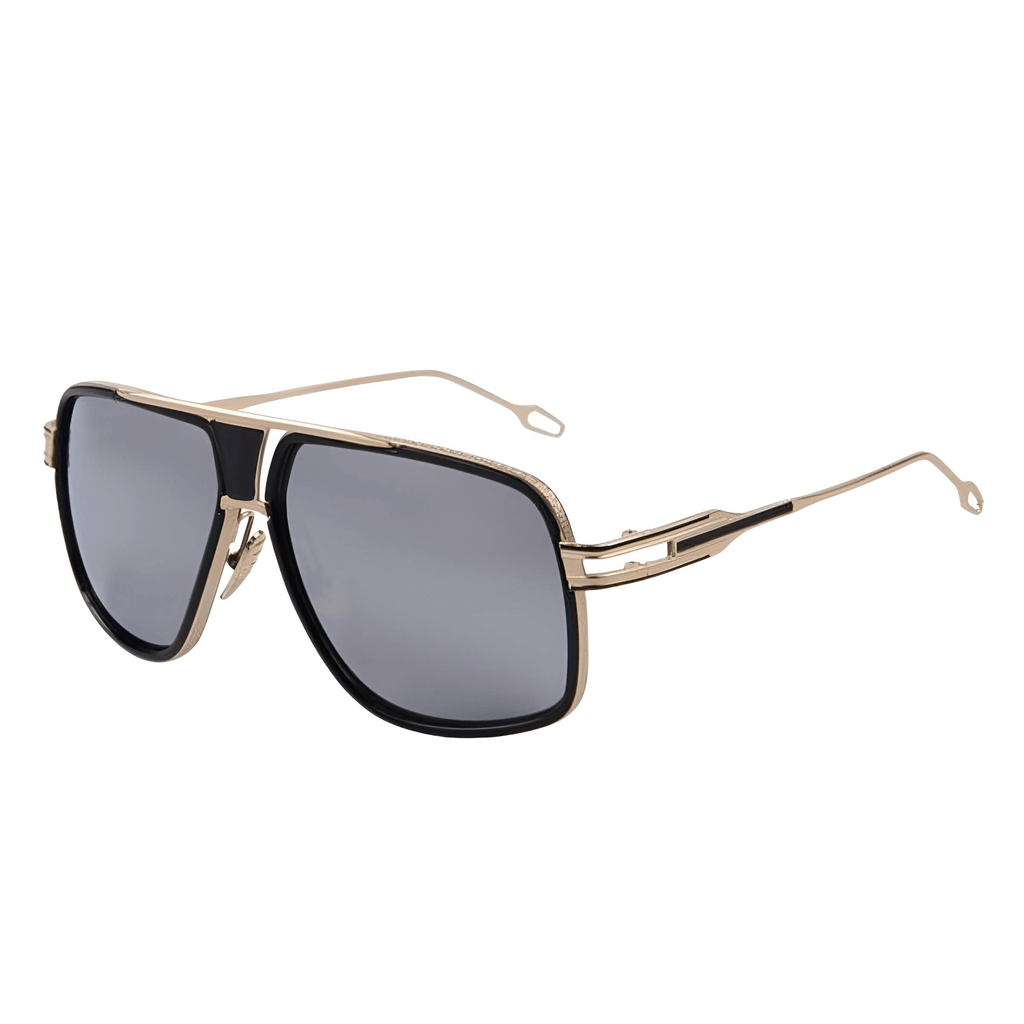 Drestiny-Men's Silver Big Frame Sunglasses