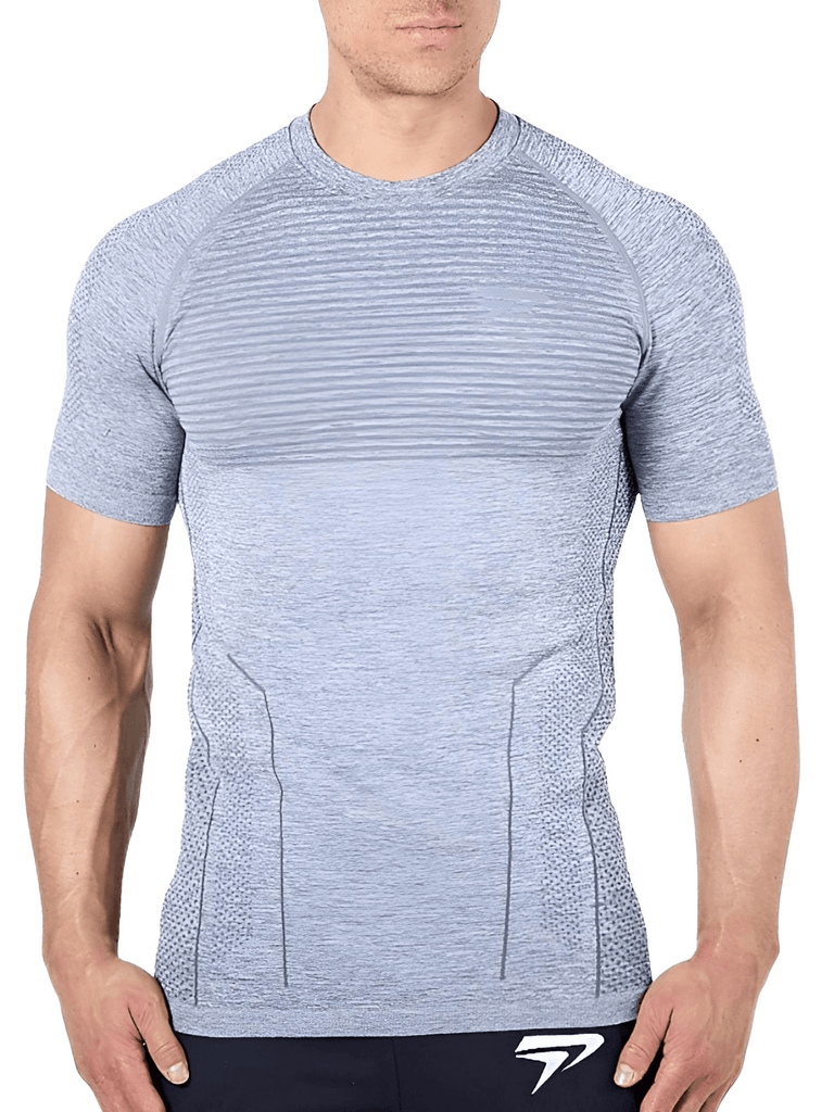 Men's Tight Compression Grey Quick Dry T-Shirt