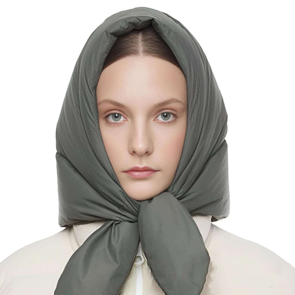 Drestiny-Olive Green-High Fashion Puffer Scarf
