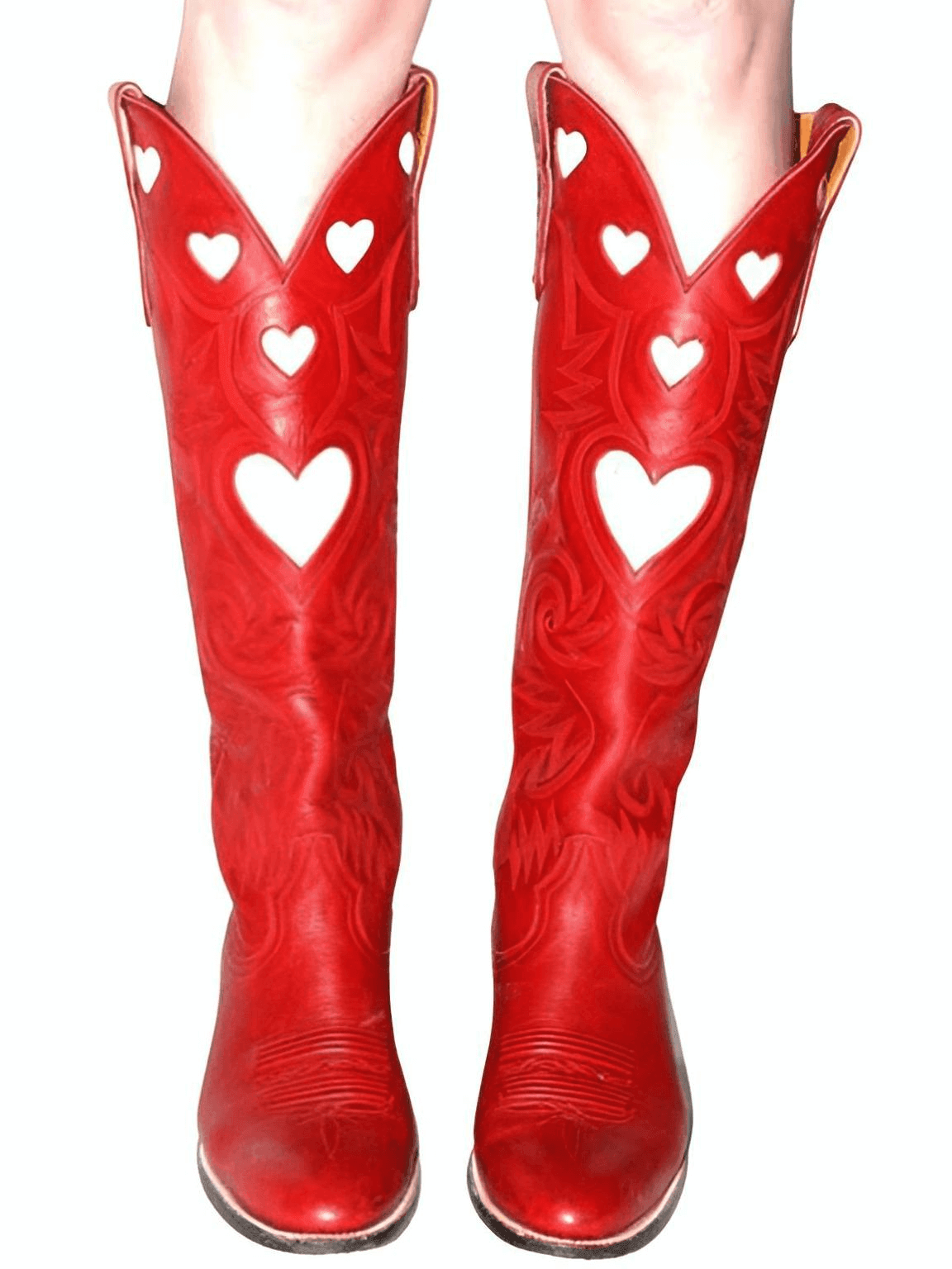 Knee High Heart Shape Cowboy Boots For Women - In 8 Colors! -, Boots , Drestiny , 10, 10.5, 7.5, 8.5, 9, 9.5, Australia, Beige, Black, Boots, Brown, FR, Pink, Purple, Red, Teal, United Kingdom, United States, White, Yellow , Drestiny , www.shopdrestiny.com
