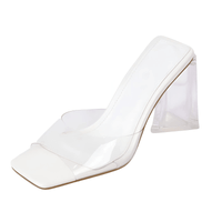 Thumbnail for Square Toe Block Heel Sandals -, Shoes , Drestiny , 10, 11, 12, 13, 14, 15, 6, 7, 8, 9, 9.5, Australia, Black, Blue, Green, Heels, Lime, Orange, Red, Sandals, United Kingdom, United States, White, Yellow , Drestiny , www.shopdrestiny.com