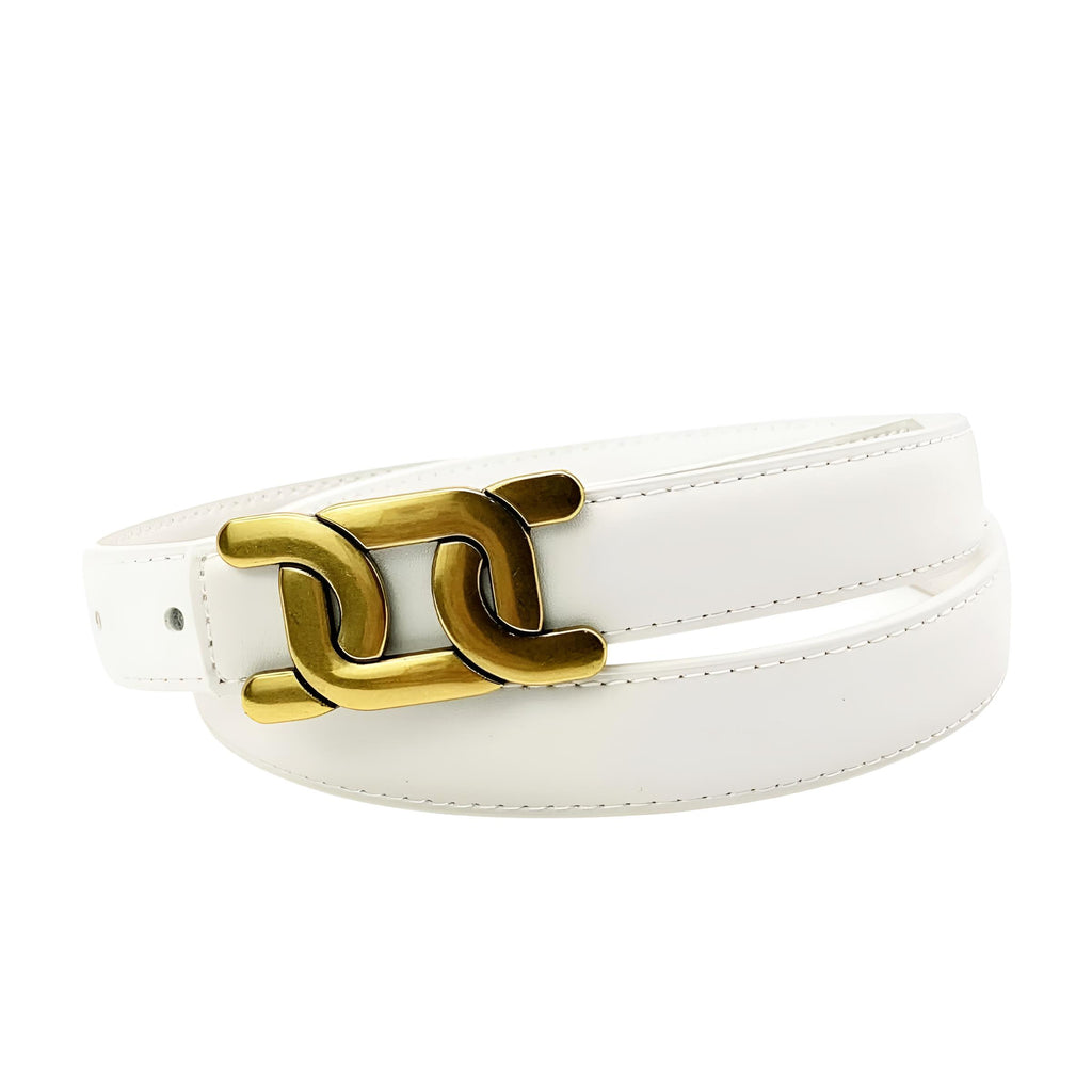 Drestiny-White Leather Belt For Women