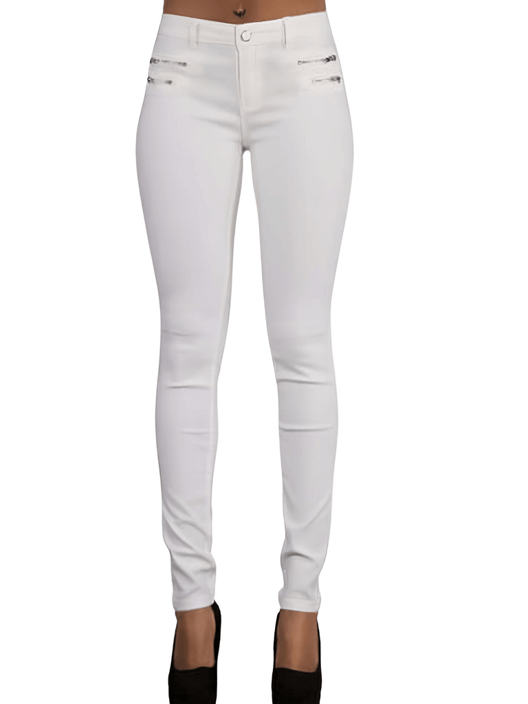 Drestiny-Women's White Leather Pants Collection