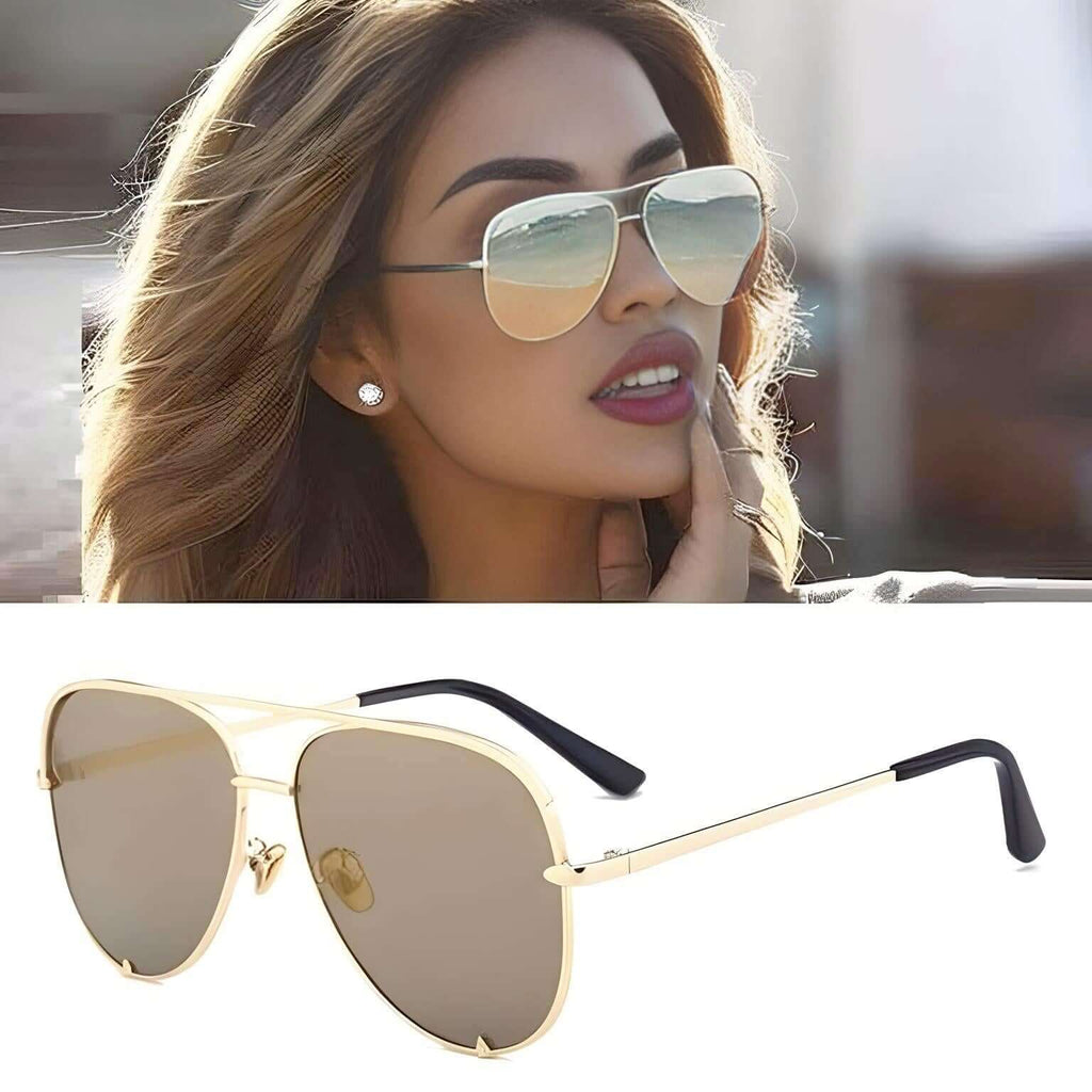 Drestiny-Luxury Gold Sunglasses For Women