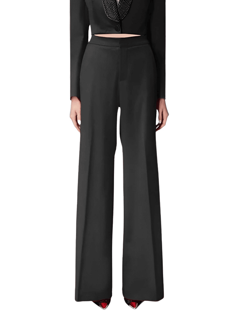 Get ready to slay in this elegant two-piece set for women: featuring a long sleeve top and high waist wide leg pants. Shop now at Drestiny for free shipping, no taxes and huge discounts!