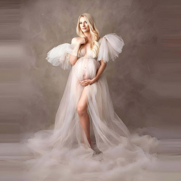 Elegant Soft Tulle Maternity Dress: Shop Drestiny for free shipping and tax covered! Seen on FOX/NBC/CBS. Save up to 50% off, but hurry, offer ends soon!
