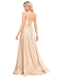 Thumbnail for Elegant Deep V-Neck Sequin Evening Gown For Women -, Dress , Drestiny , 10, 12, 14, 16, 18, 20, 22, 4, 6, 8, Australia, Black, Blue, Canada, Champagne, Dark Blue, Dark Green, Dark Red, Deep Pink, Fuchsia, Grey, Maxi Dresses, Midnight Blue, Mint Green, New Zealand, Pink, Royal Blue, Sleeveless, United Kingdom, United States, Wine Red , Drestiny , www.shopdrestiny.com