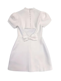 Thumbnail for Elegant Back Cut-Out Mini Dress With Fashion Bow